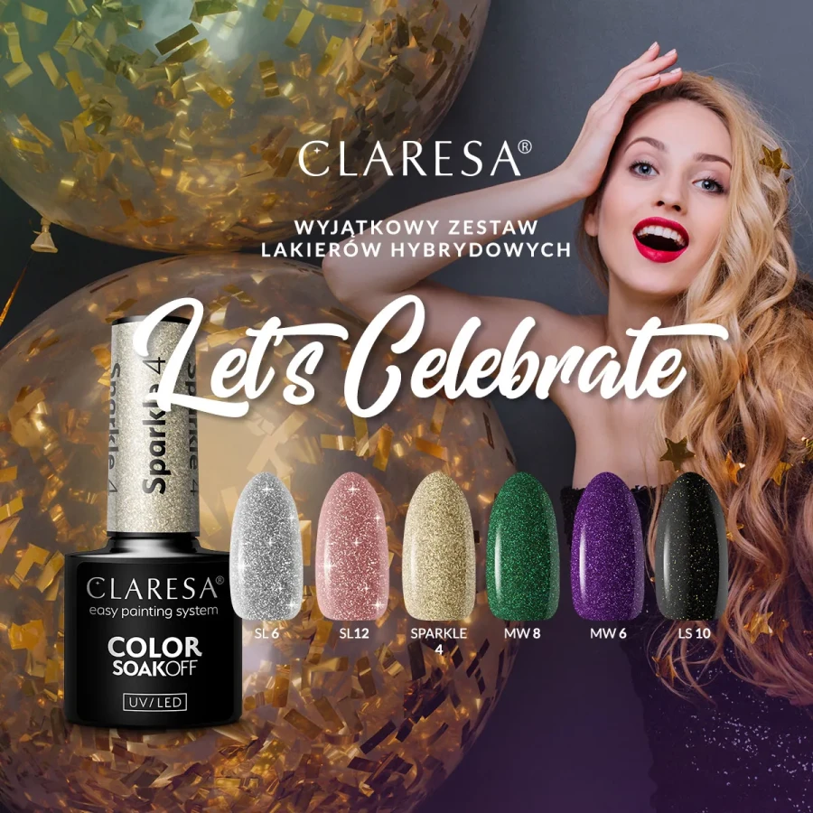 Claresa-zestaw-LetsCelebrate-zestw-lakierów -hybrydowych