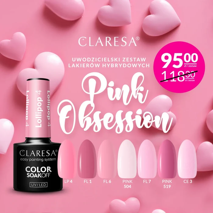 Claresa-zestaw-lakierów-hybrydowych-Pink-Obsession
