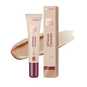 2W Warm Beige Korektor-serum z peptydem wygładzającym zmarszczki, Lift Serum Concealer 2in1, 12ml BRUSH UP! 