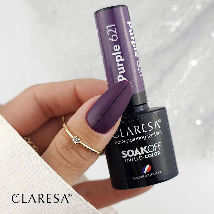 Claresa Lakier hybrydowy PURPLE 621 -5g