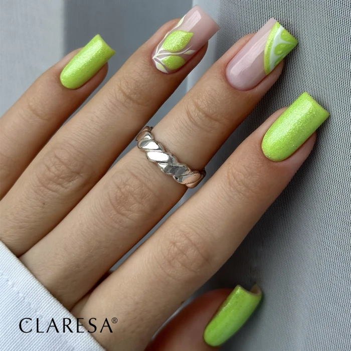 Claresa Tropical Escape 9 – srebrzysto zielony lakier hybrydowy z połyskiem, 5 g.webp