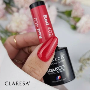 Claresa Red 420 – klasyczny czerwony lakier hybrydowy, bestseller, 5 g.webp