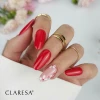 Czerwone paznokcie w kwiatki – romantyczny manicure hybrydowy Claresa z białymi zdobieniami.webp