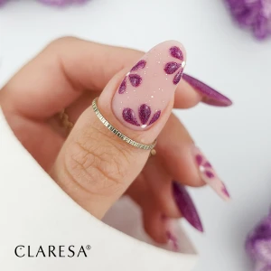 Claresa Starlight 4 – fioletowy lakier hybrydowy z efektem flash.webp