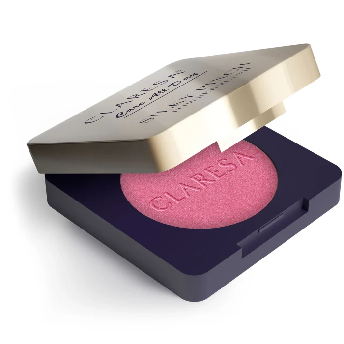 CLARESA Care All Day SILKY PINCH POWDER BLUSH pudrowy róż do policzków 01 HIBISCUS.webp