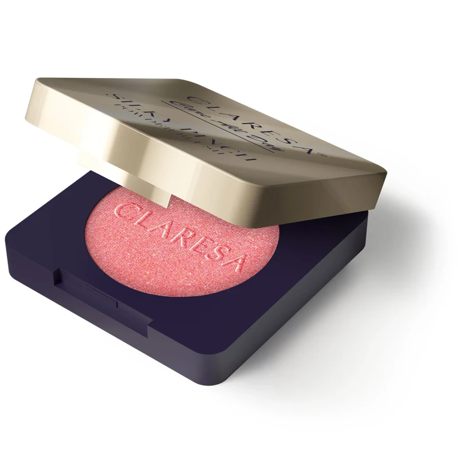 CLARESA Care All Day SILKY PINCH POWDER BLUSH pudrowy róż do policzków 03 LUMI PEACH.webp