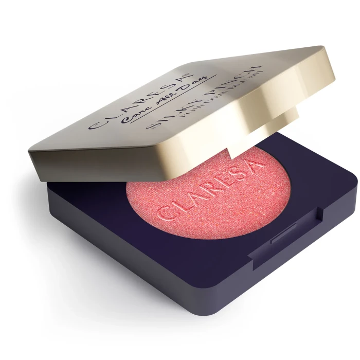 CLARESA Care All Day SILKY PINCH POWDER BLUSH pudrowy róż do policzków 03 LUMI PEACH.webp