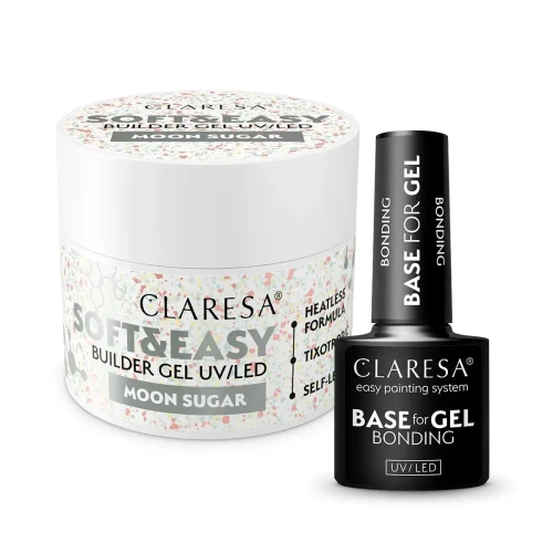 Trwała stylizacja żelowa - zestaw Moon Sugar 45 g + Base for Gel