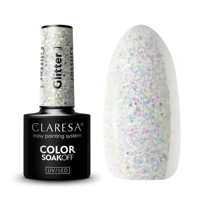 Claresa lakier hybrydowy glitter 1