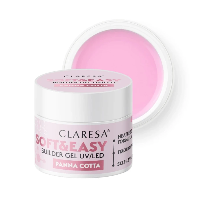 Claresa żel do paznokci Soft&Easy builder gel Panna Cotta.webp
