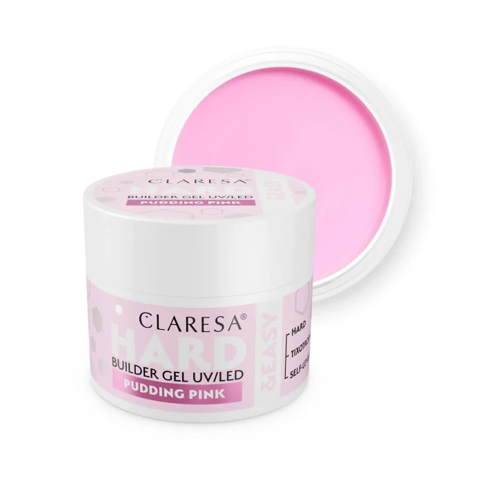 Claresa żel do paznokci Hard&Easy builder gel Pudding Pink.webp