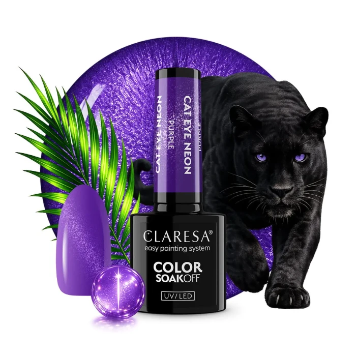 Magnetyczny efekt Cat Eye w neonowym fiolecie Purple.webp