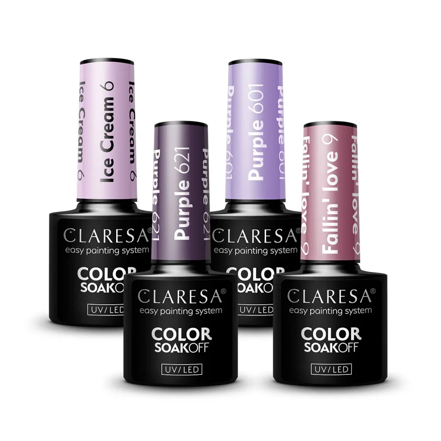 Claresa-zestaw-Smoky-Plum-zestaw-lakierów-hybrydowych