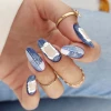Stylizacja paznokci lakierami hybrydowymi Claresa DENIM.webp