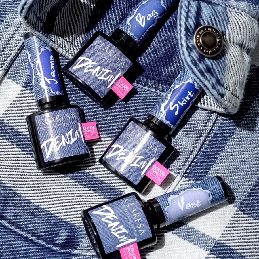 Claresa DENIM kolekcja lakierów hybrydowych.webp