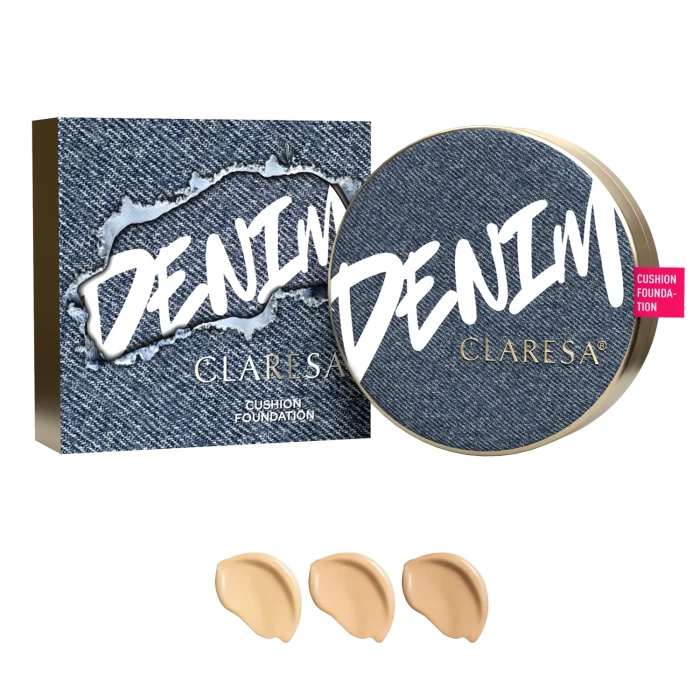 CLARESA CUSHION FOUNDATION podkład w poduszce, DENIM COLLECTION.webp