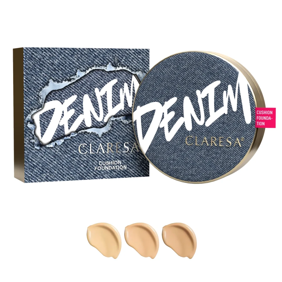 CLARESA CUSHION FOUNDATION podkład w poduszce, DENIM COLLECTION.webp