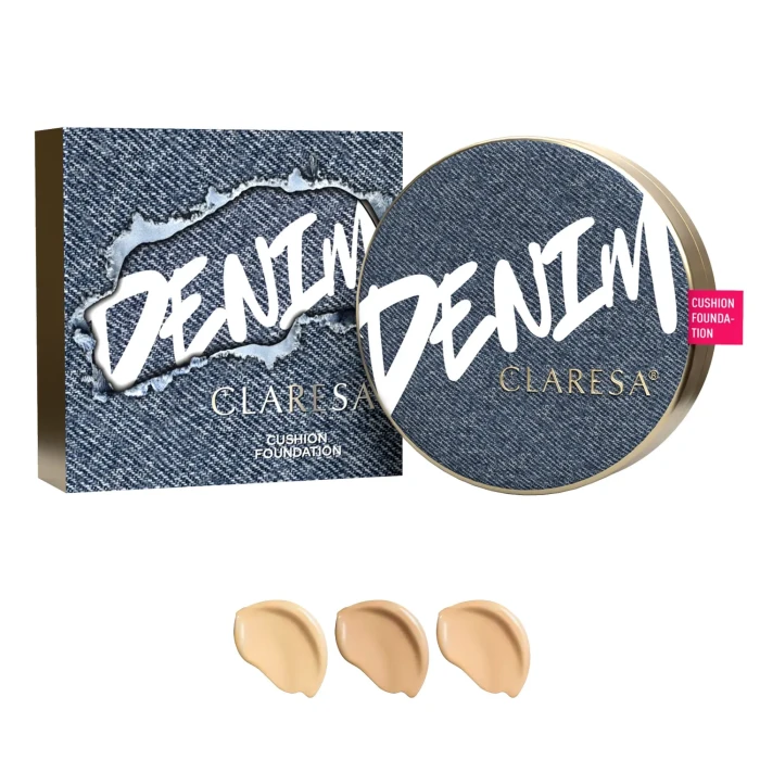 CLARESA CUSHION FOUNDATION podkład w poduszce, DENIM COLLECTION.webp
