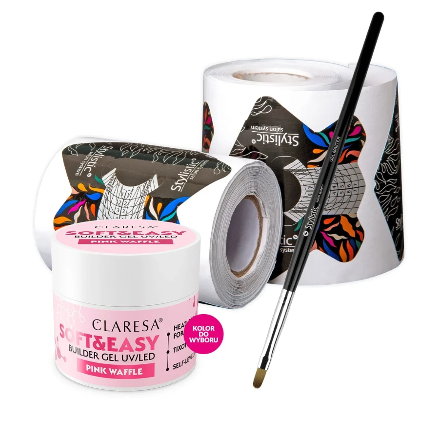 claresa zestaw do przedłużania paznokci Soft&Easy Builder Set.webp