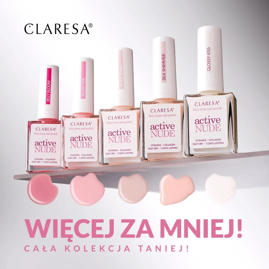 claresa więcej za mniej kolekcja lakieów klasycznych active nude.webp