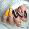 paznokcie pomalowane lakierami hybrydowymi Brown 317, Warm Orange