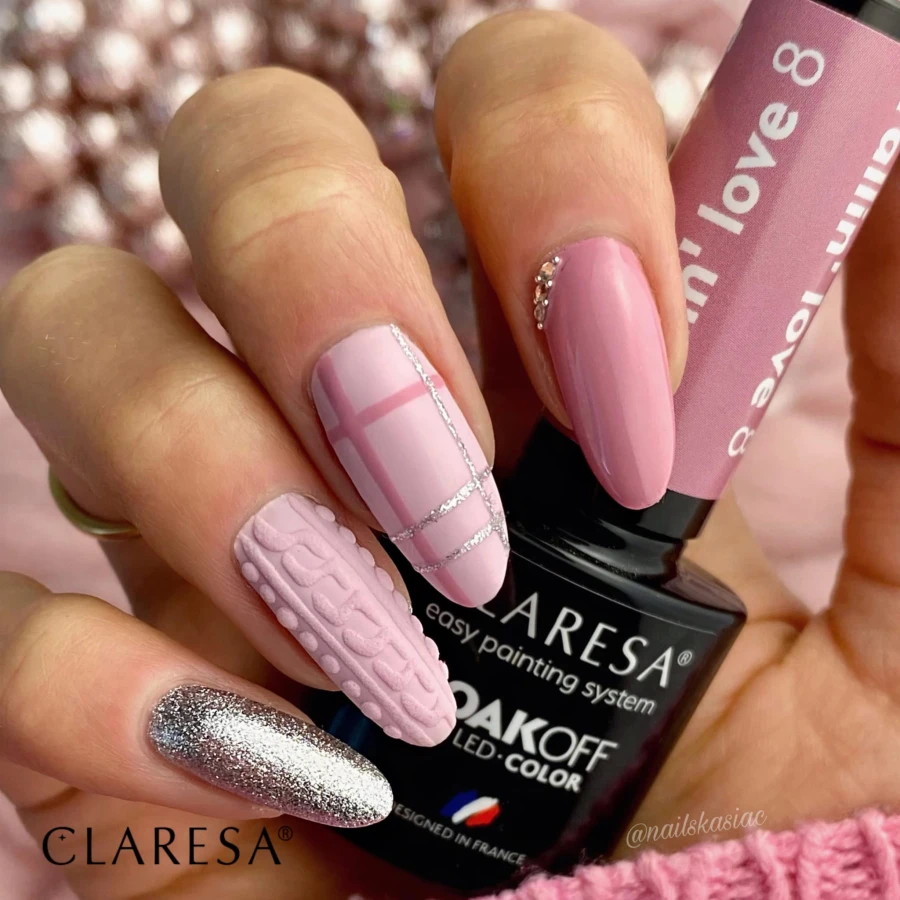 paznokcie z Full glitter 1 i pink 504