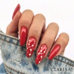 czerwone paznokcie z wzorami