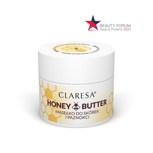 Claresa masełko do skórek. Produkt wyróżniony w Konkursie Beauty Forum Award Poland 2021 kategoria Hand & Nail, Dłonie i paznokcie - pielęgnacja i stylizacja