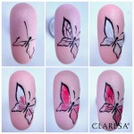 wzory na paznokciach motyl