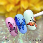 wzorki na paznokciach hybrydowych- motylki