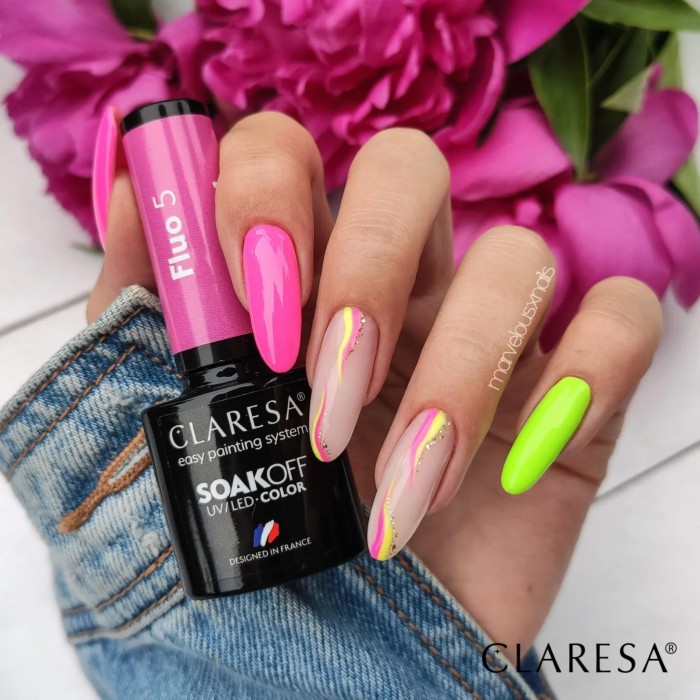 Fluo1,2,5, Glitter 3, lakiery hybrydowe