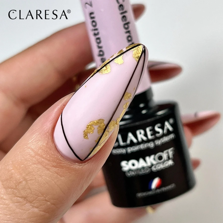 Celebration 2, czarny paint gel, top mat- wzory na paznokciach