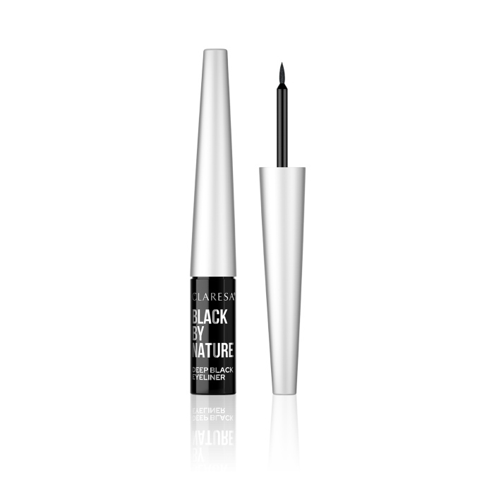 CLARESA BLACK BY NATURE superczarny eyeliner w płynie 4g