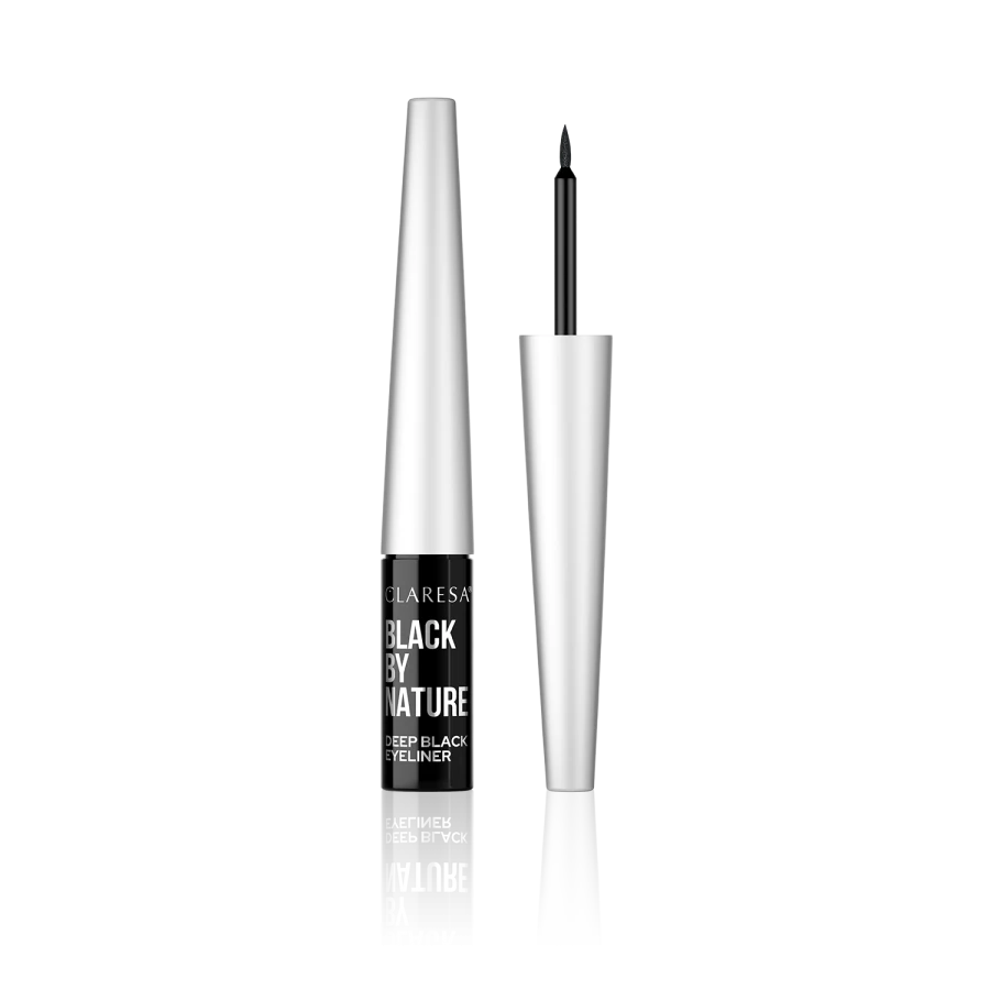 CLARESA BLACK BY NATURE superczarny eyeliner w płynie 4g
