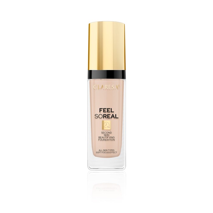 CLARESA UPIĘKSZAJĄCY PODKŁAD TYPU SECOND SKIN FEEL SO REAL 05 DEEP-MEDIUM