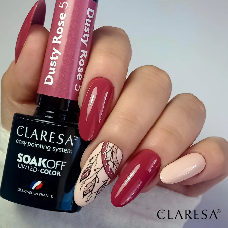 stylizacja paznokci hybrydowych z dusty rose 5