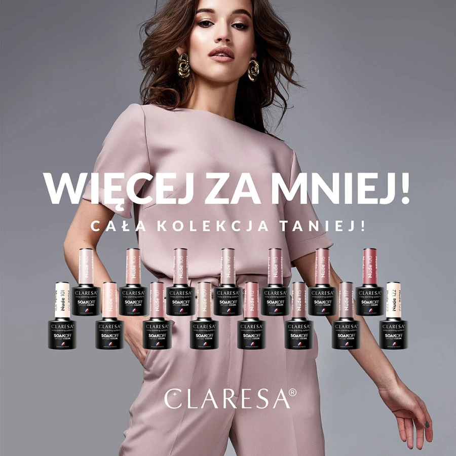 Cała kolekcja lakierów hybrydowych Claresa Nude