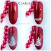 Sparkle 7-czerwony lakier hybrydowy zdobienie choinka step by step