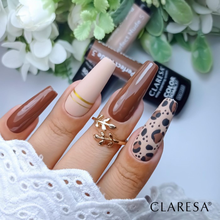 Manicure "z pazurem" stylizacja paznokci panterka