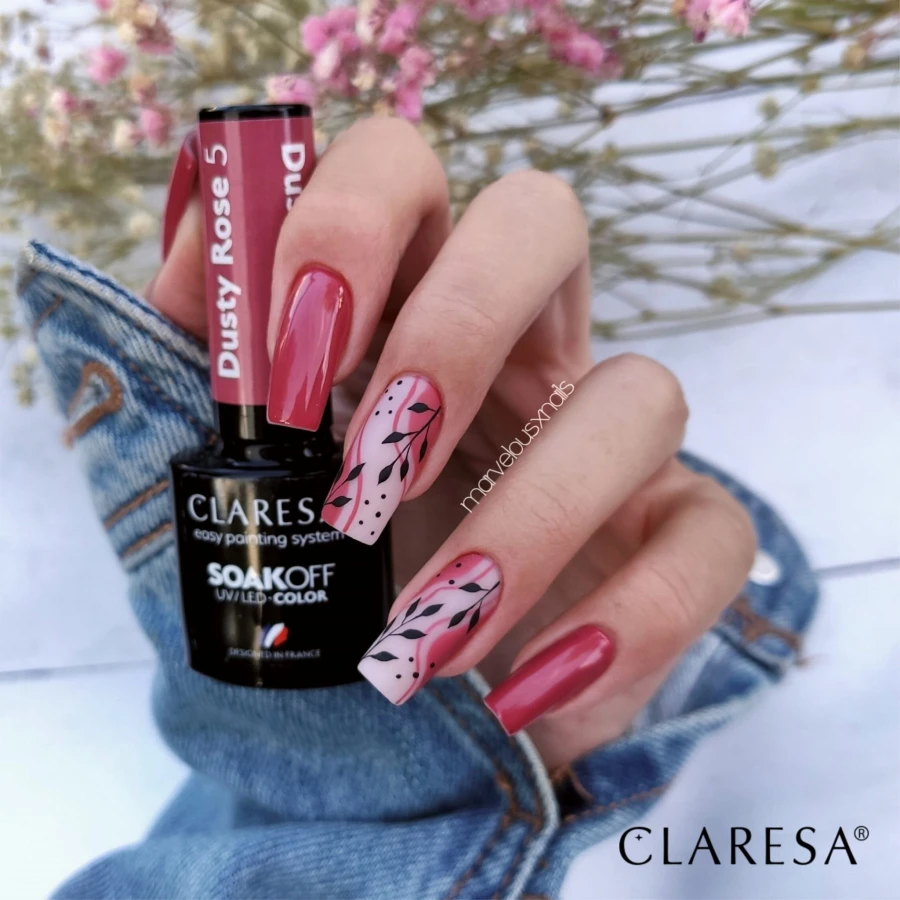 Claresa Lakier hybrydowy Dusty Rose 5