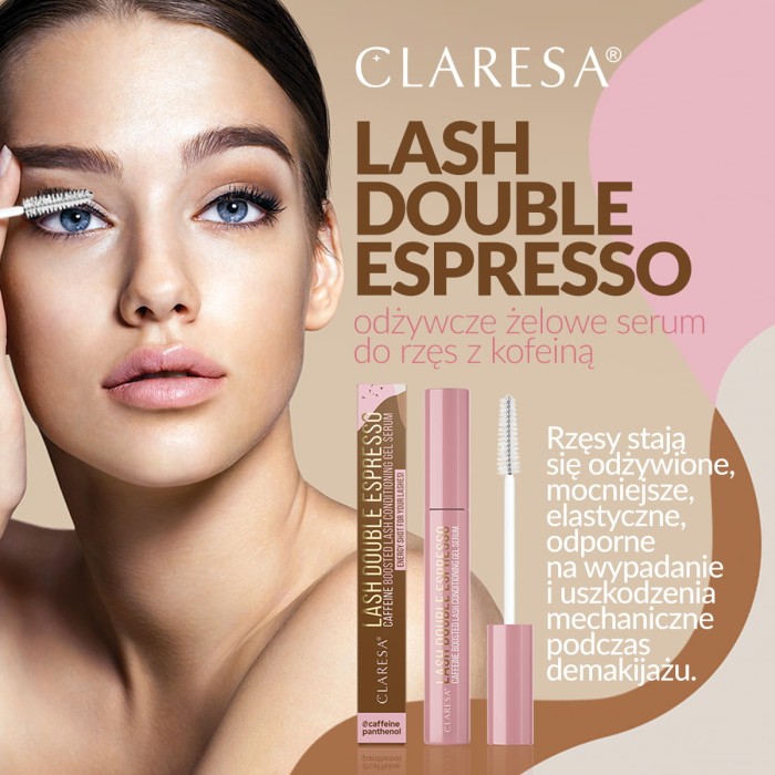 CLARESA Lash DOUBLE ESPRESSO odżywcze żelowe serum do rzęs 10g