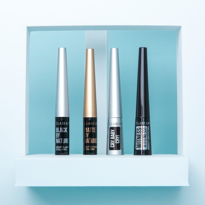 CLARESA BLACK BY NATURE superczarny eyeliner w płynie 4g