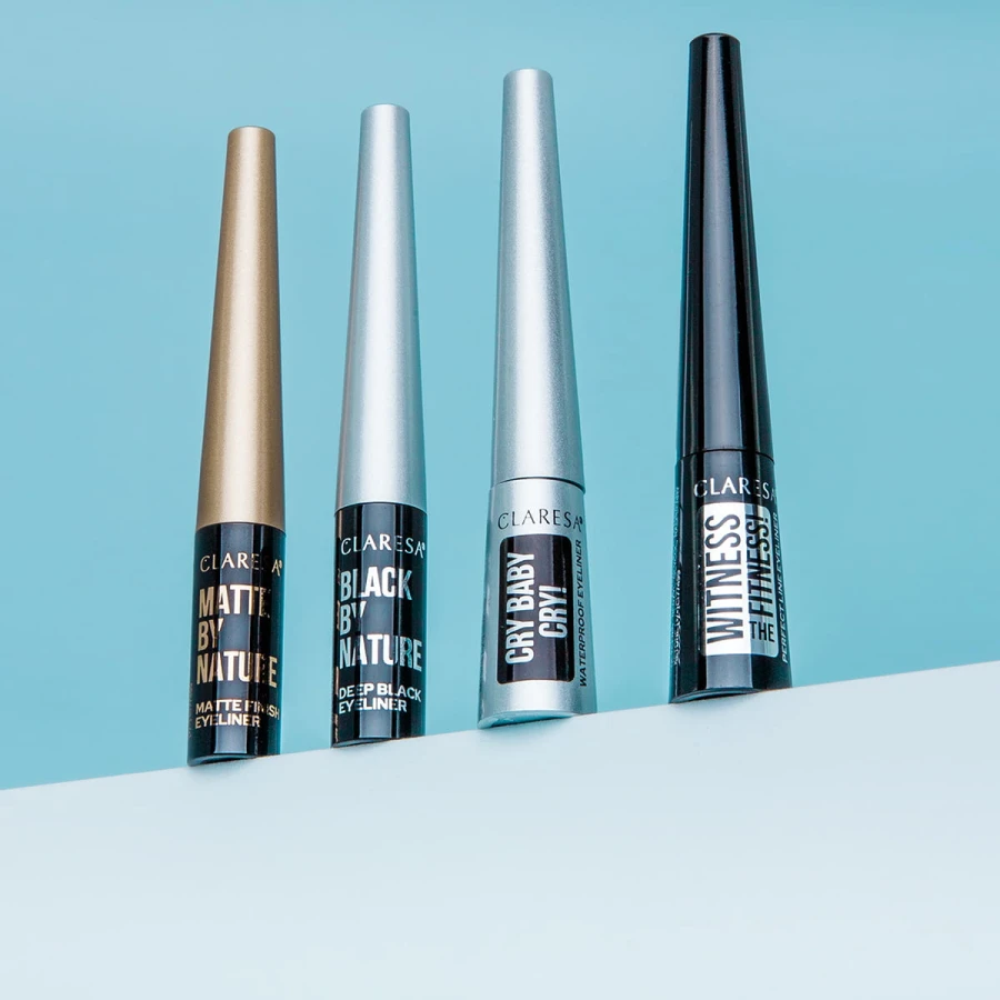 CLARESA BLACK BY NATURE superczarny eyeliner w płynie 4g