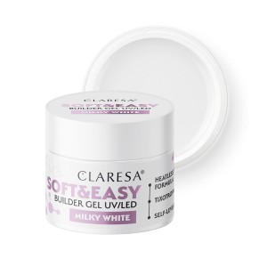Claresa Żel budujący SOFT&EASY builder gel milky white 90g