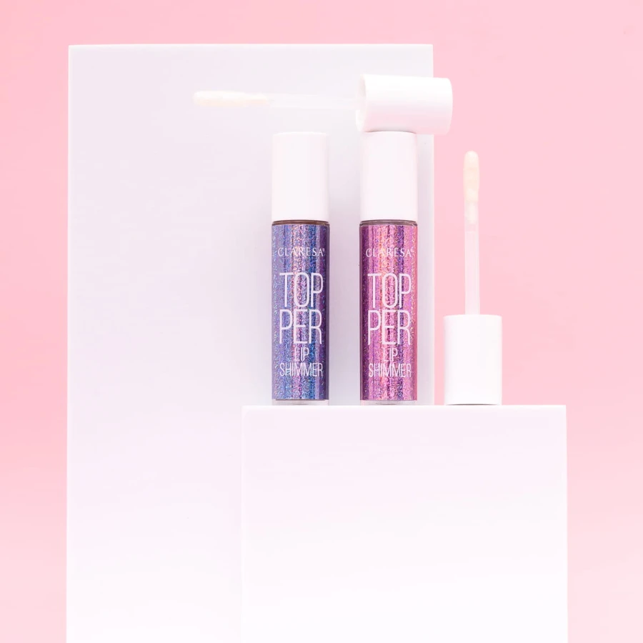 CLARESA BŁYSZCZYK TOPPER LIP SHIMMER 01 BLINK PINK
