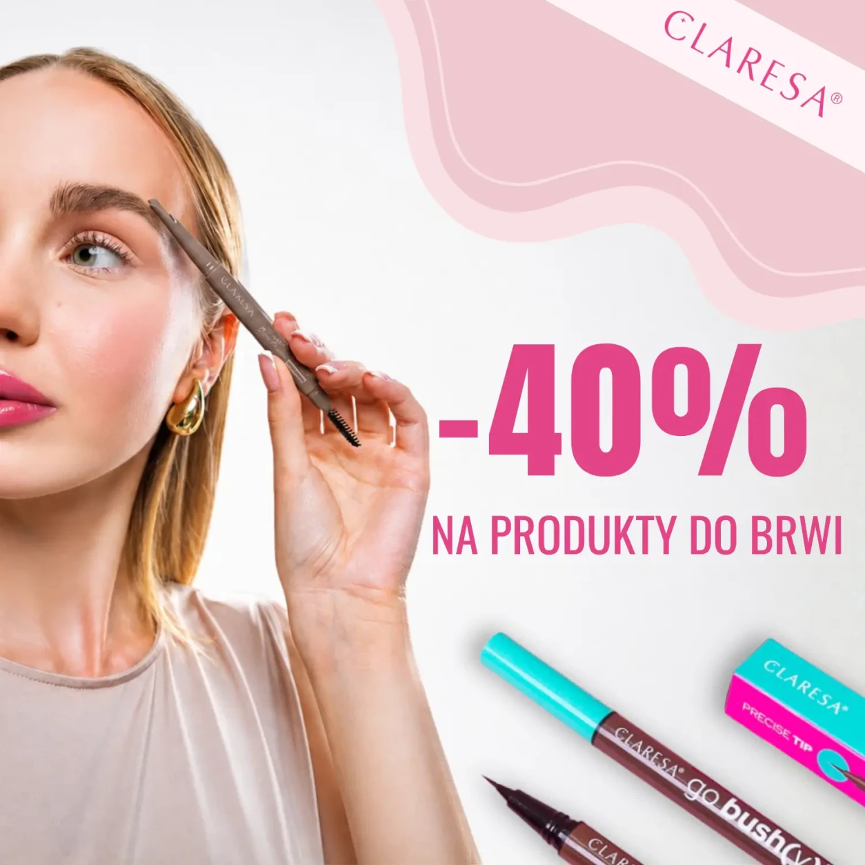 Promocja na produkty do brwi claresa -40%