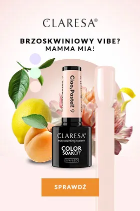 pastelowy brzoskwiniowy lakier hybrydowy