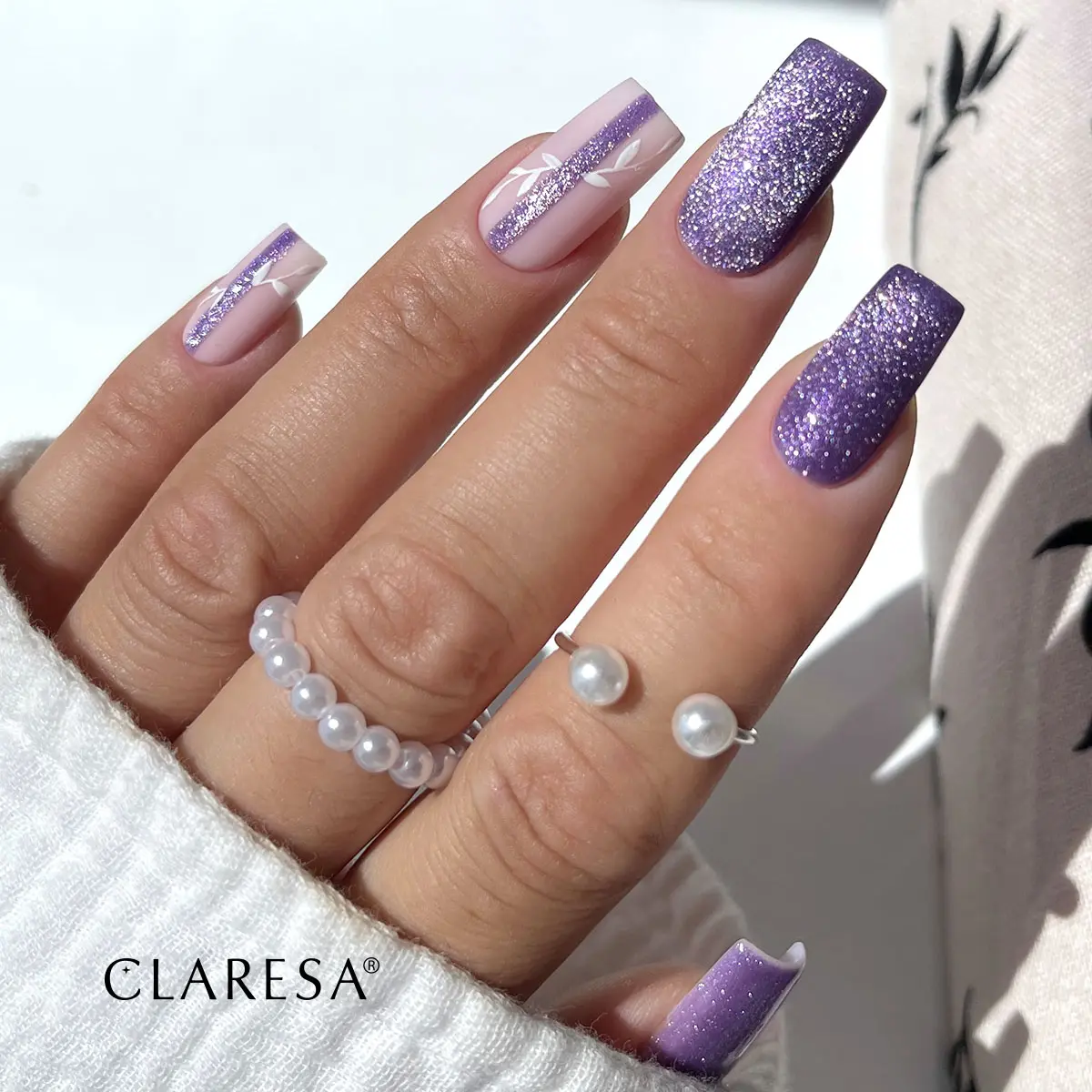 Manicure Neon Cat Eye Purple