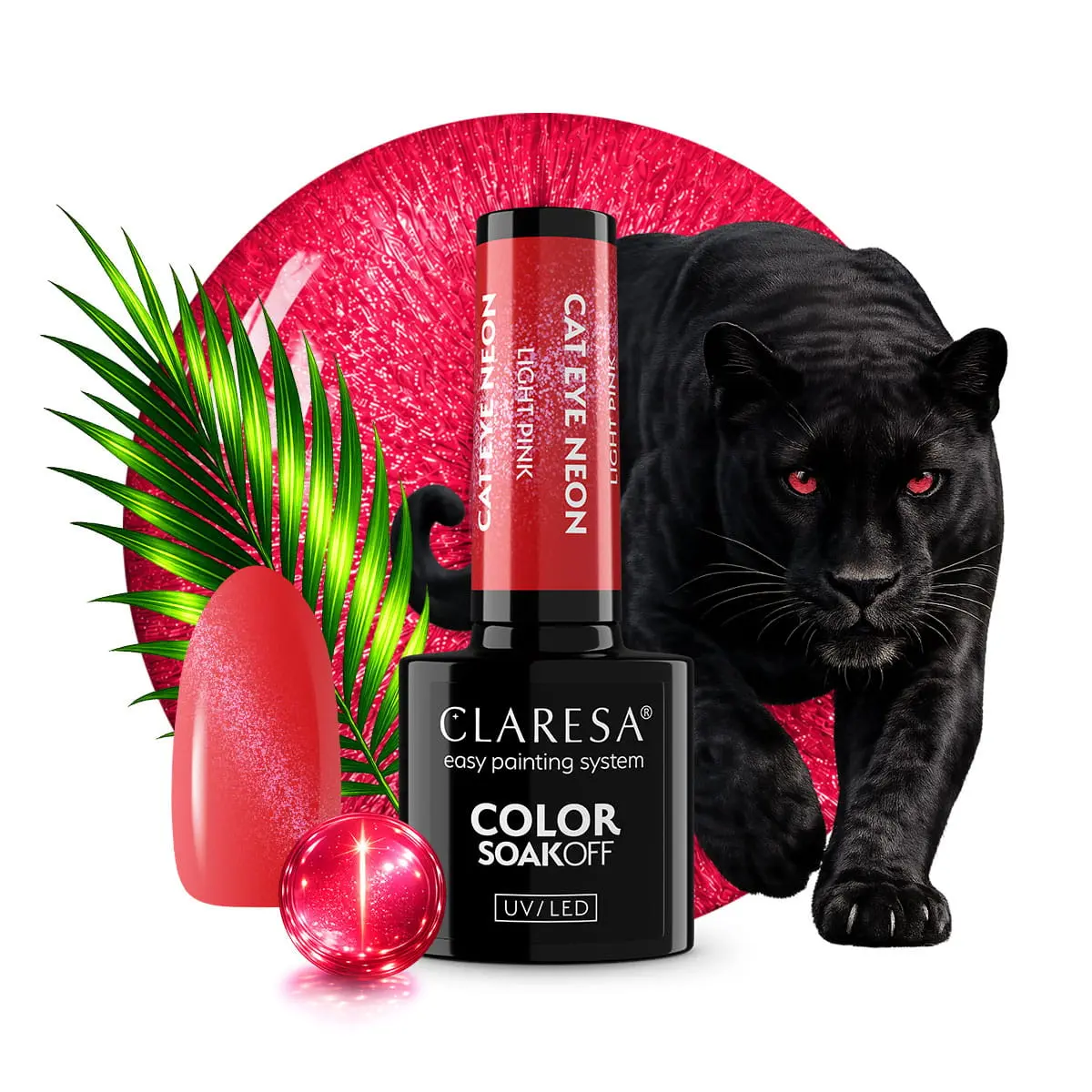 Claresa Neon Cat Eye Light Pink