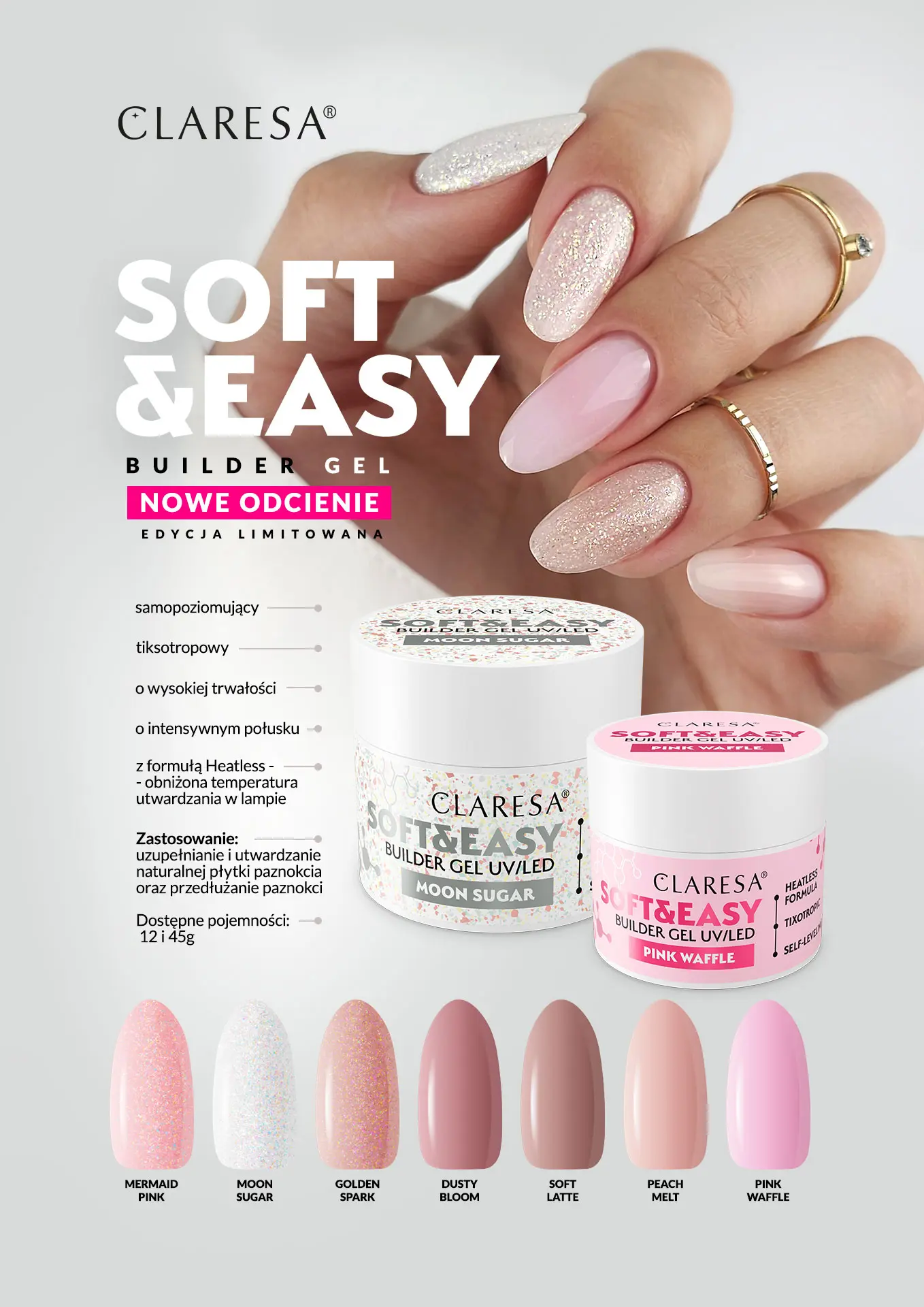 CLARESA SOFT&EASY – kolekcja żeli